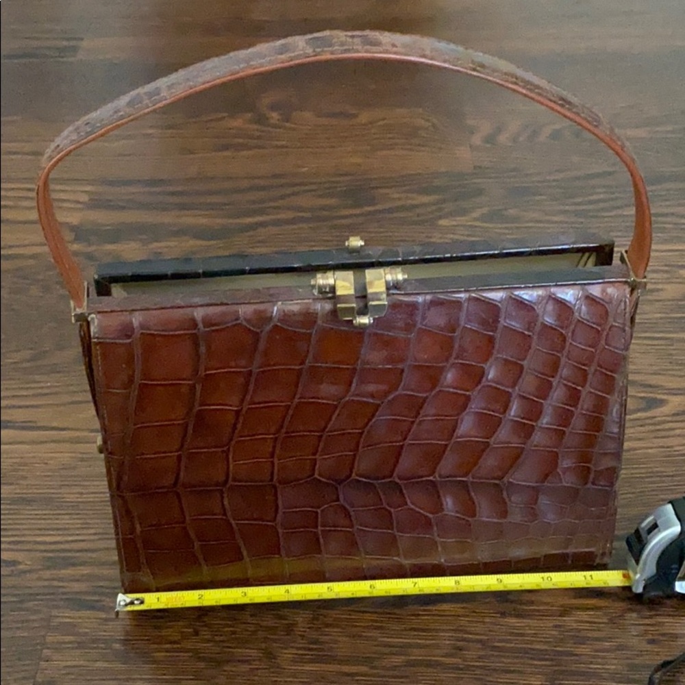 vintage crocodile Kelly bag goldseal leathergoods